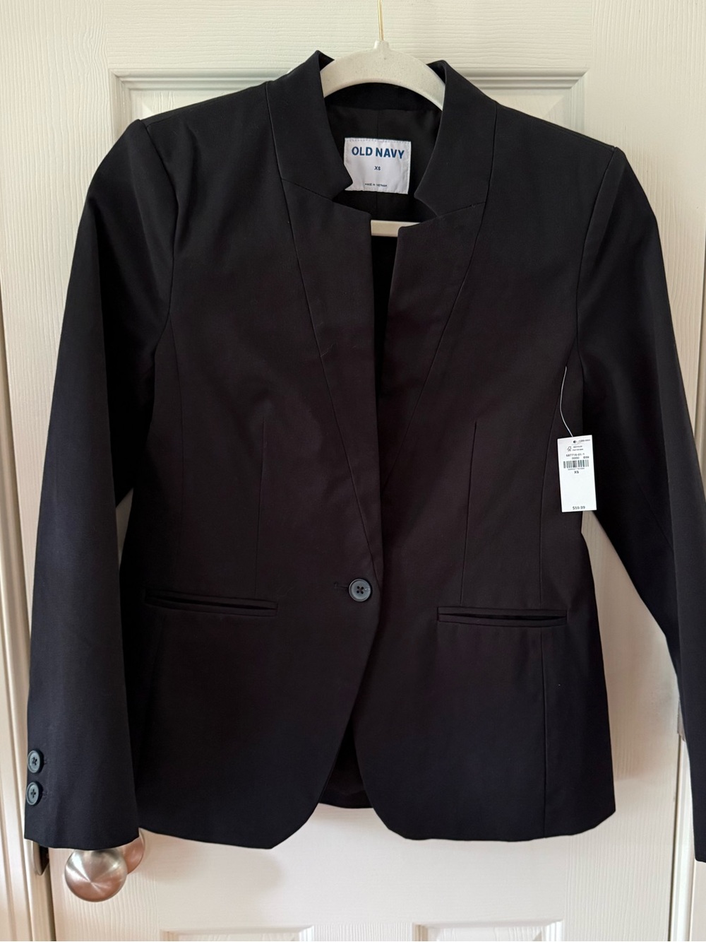 NWT Old Navy Black Tailored Blazer Structured Career Office Jacket Size XS